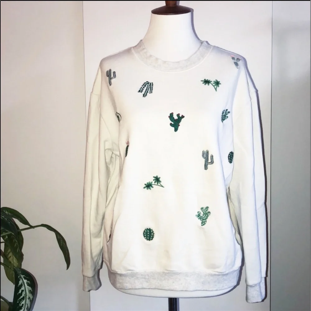 Dress Forum ivory cactus sweatshirt - Picture 1 of 14